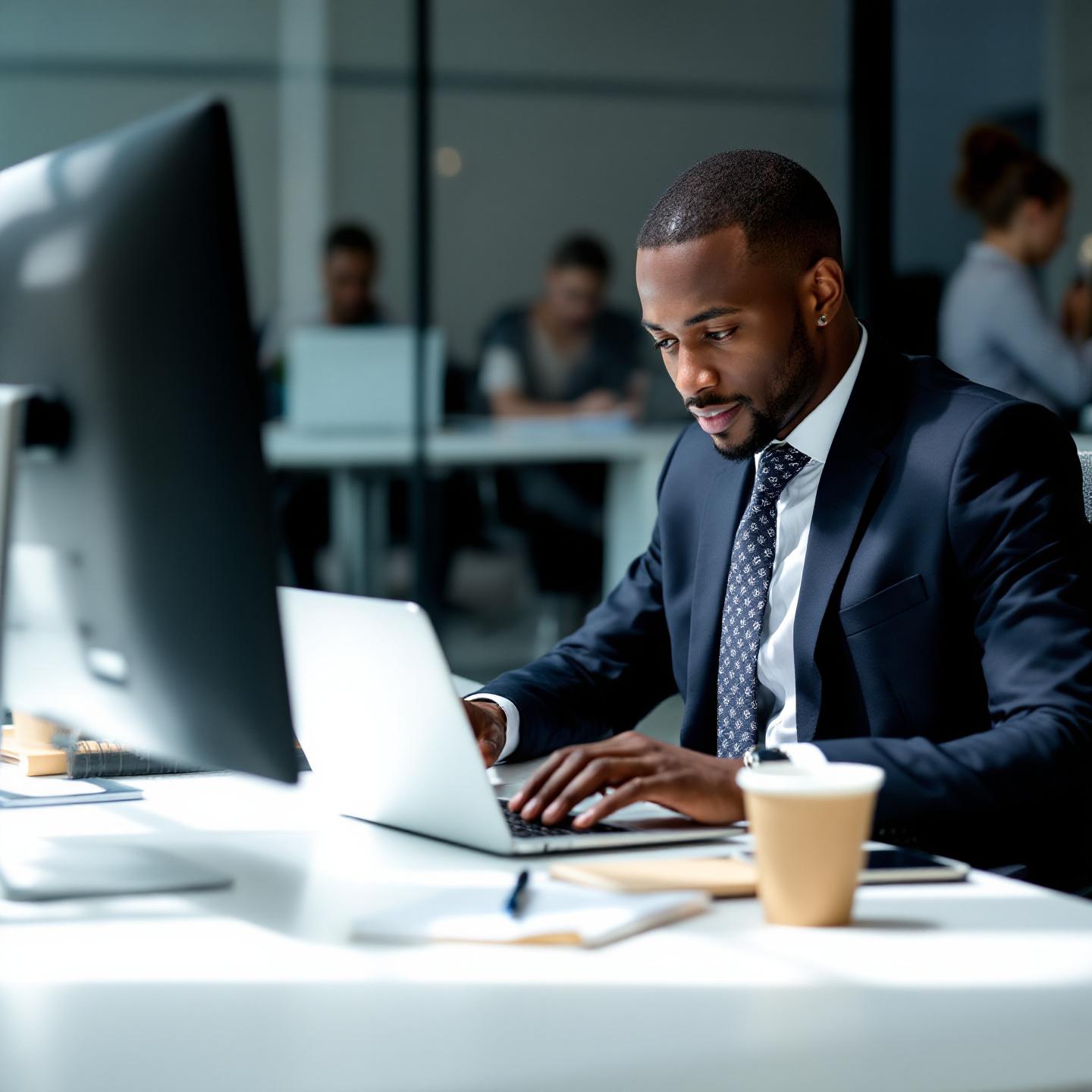 Firefly_Flux_business person sitting at computer 159035 Network Cabling services